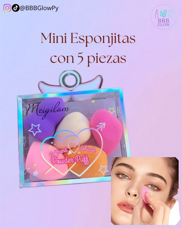 Set De Mini Esponjitas 5 Pcs