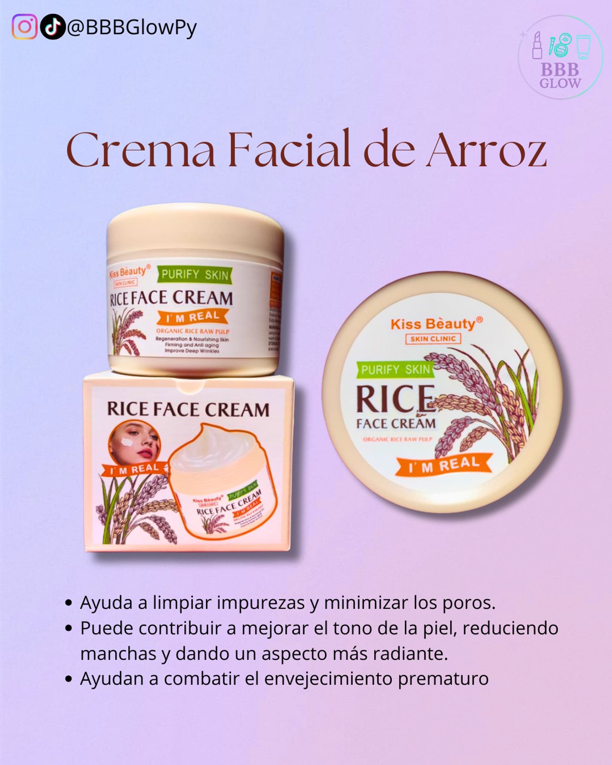 Crema Facial De Arroz 