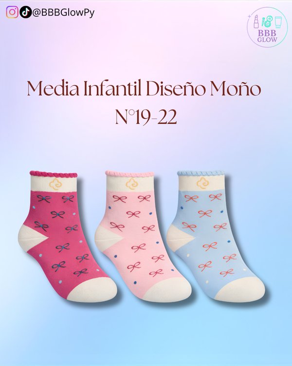 Media Infantil Diseño Moño N°19-22
