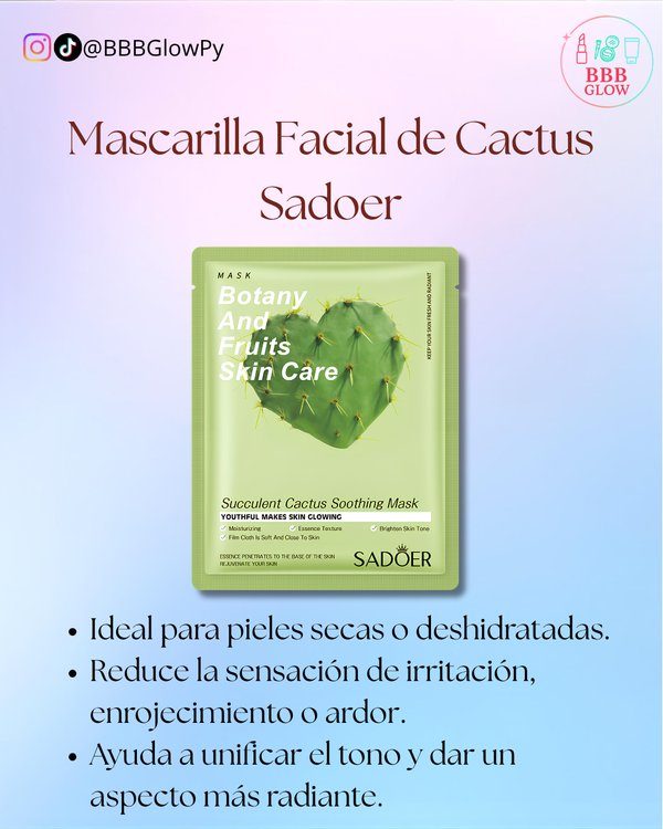 Mascarilla Facial De Cactus - Sadoer