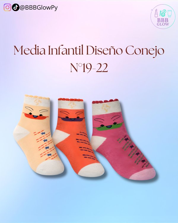 Media Infantil Diseño Conejo N°19-22