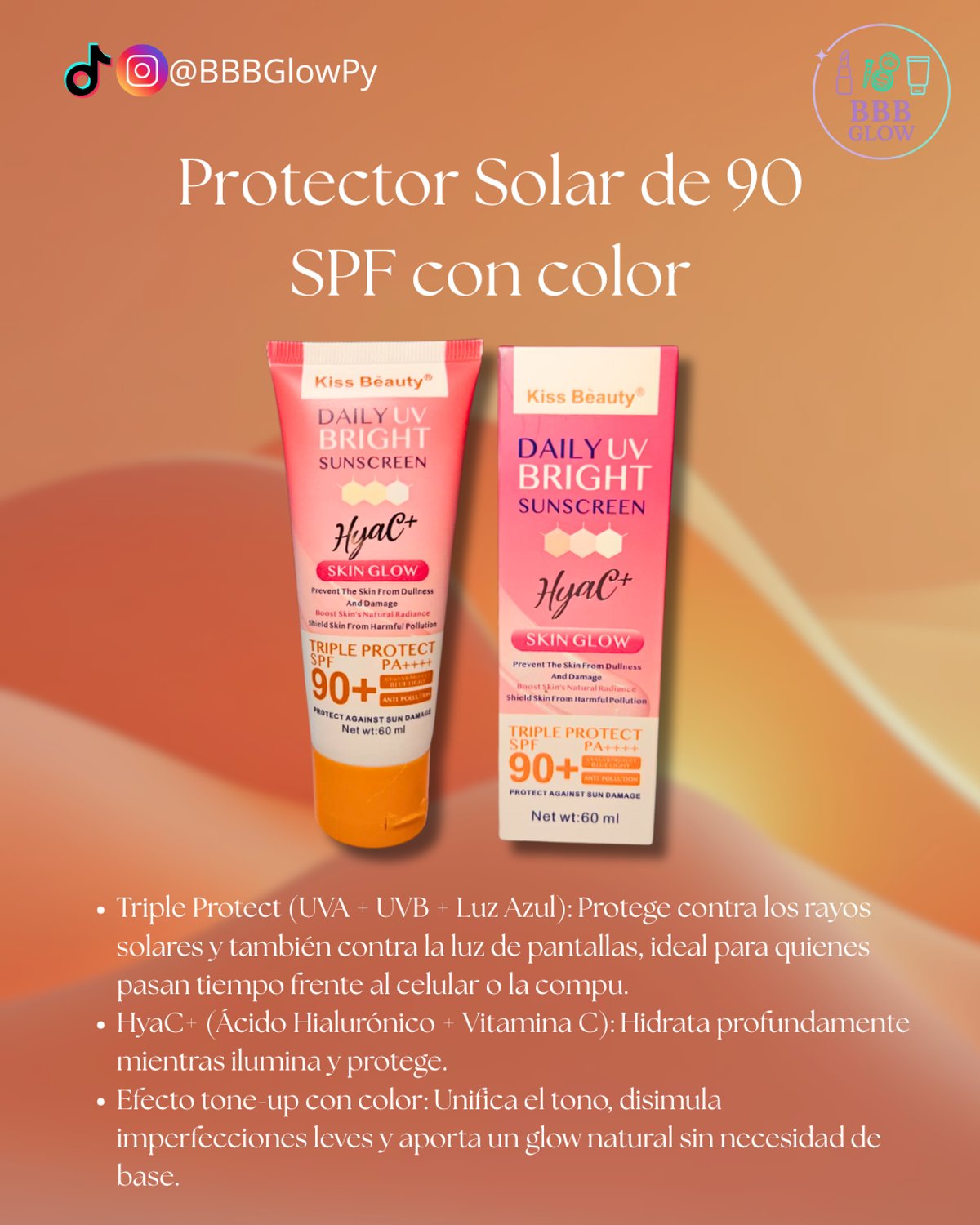 Protector Solar Facial Con Color De 90SPF