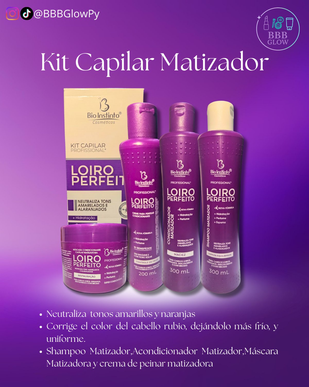 Kit X4 Loiro Perfeito 