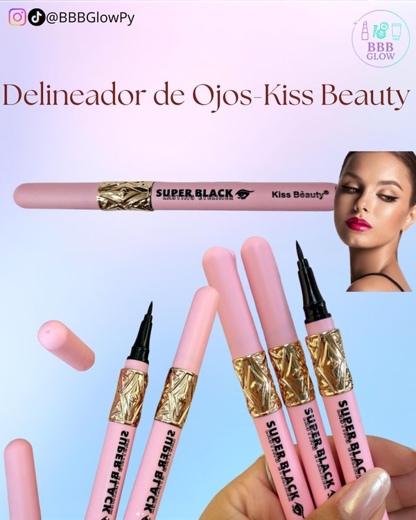Delineador Super Black Kiss Beauty