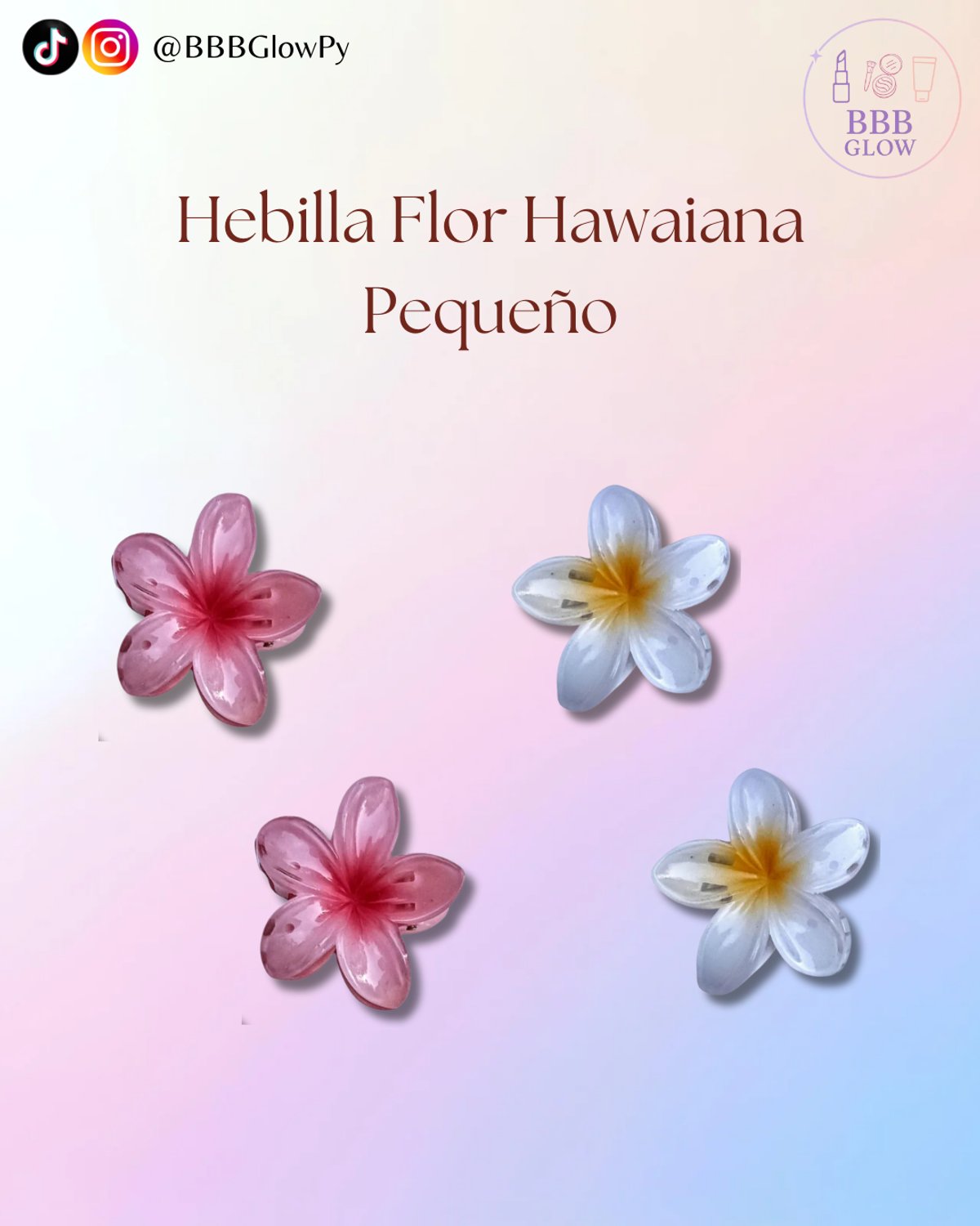 Hebilla Flor Hawaiana Pequeña