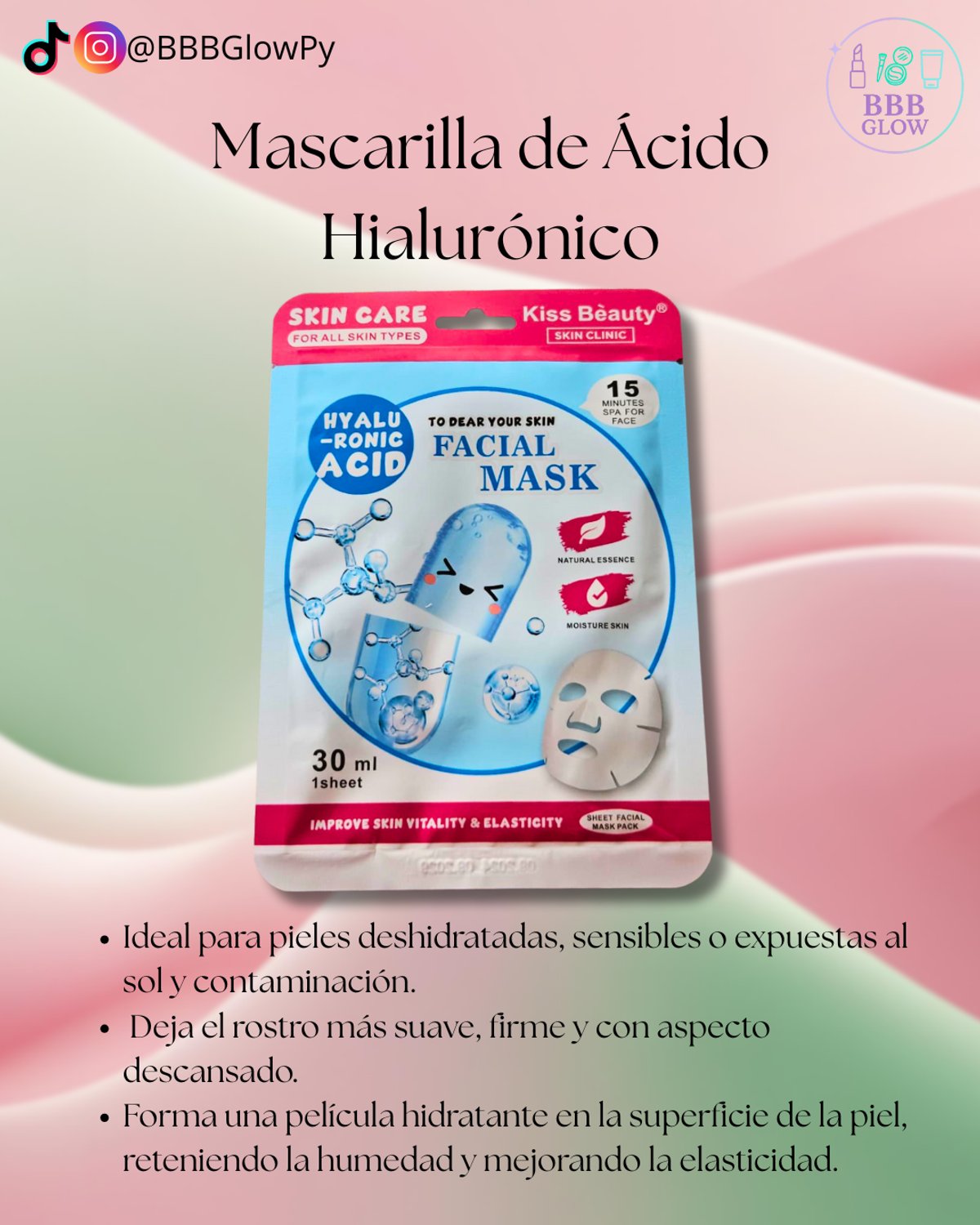 Mascarilla Facial De Acido Hialuronico