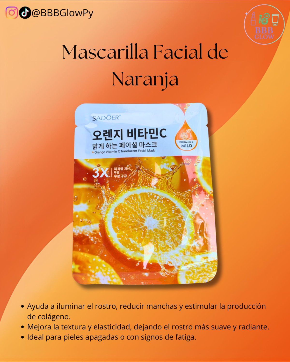 Mascarilla Facial De Naranja