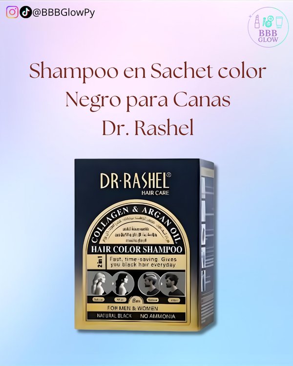 Shampoo Con Color Para Canas En Sache 10 Un - Negro