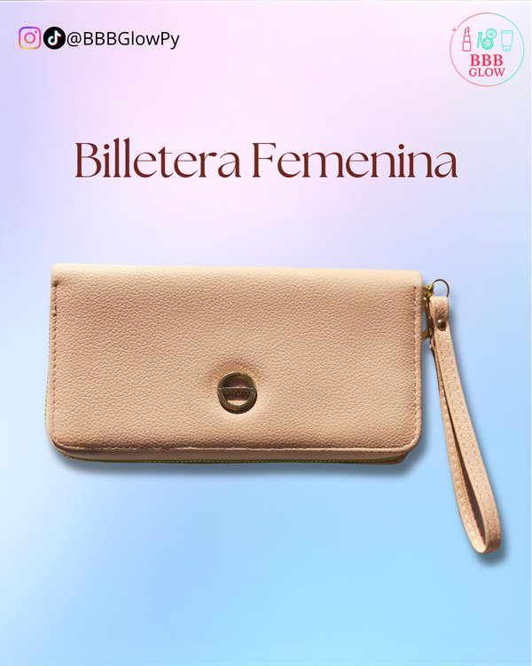 Billetera Femenina Color Rosa Claro