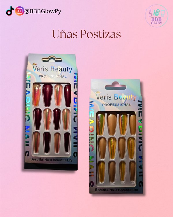 Uña Postiza Color Bordo