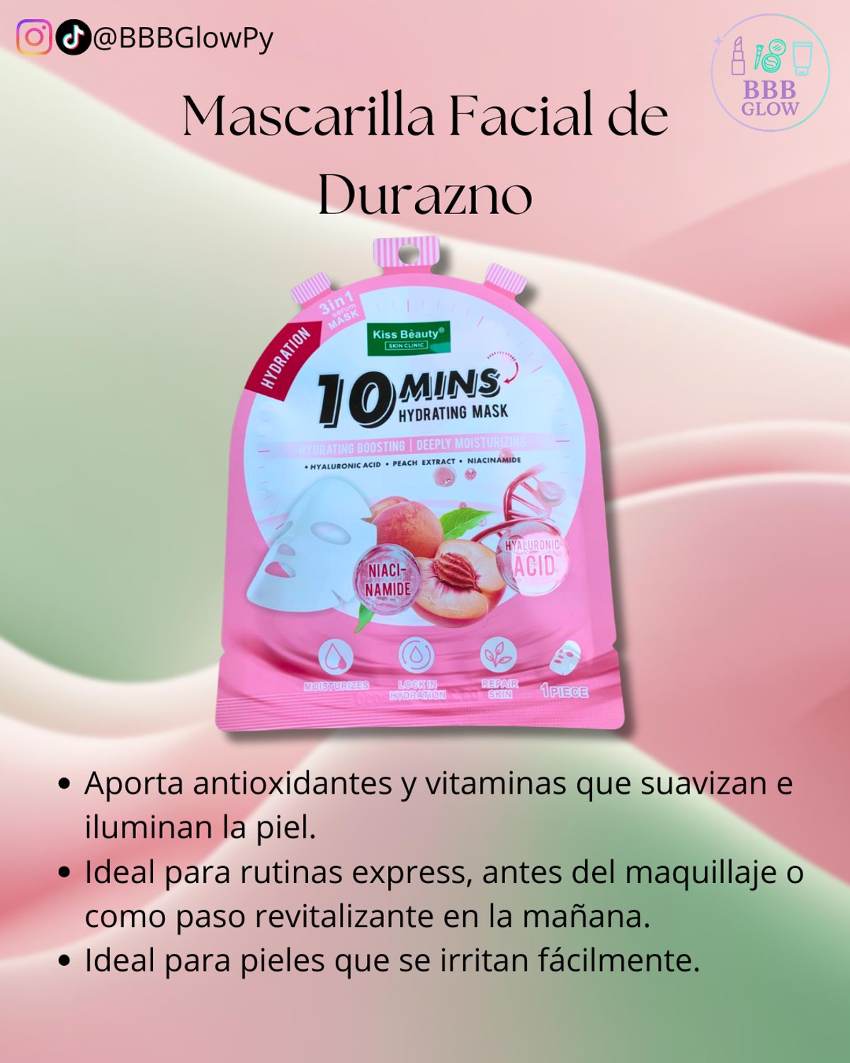 Mascarilla Facial De Durazno
