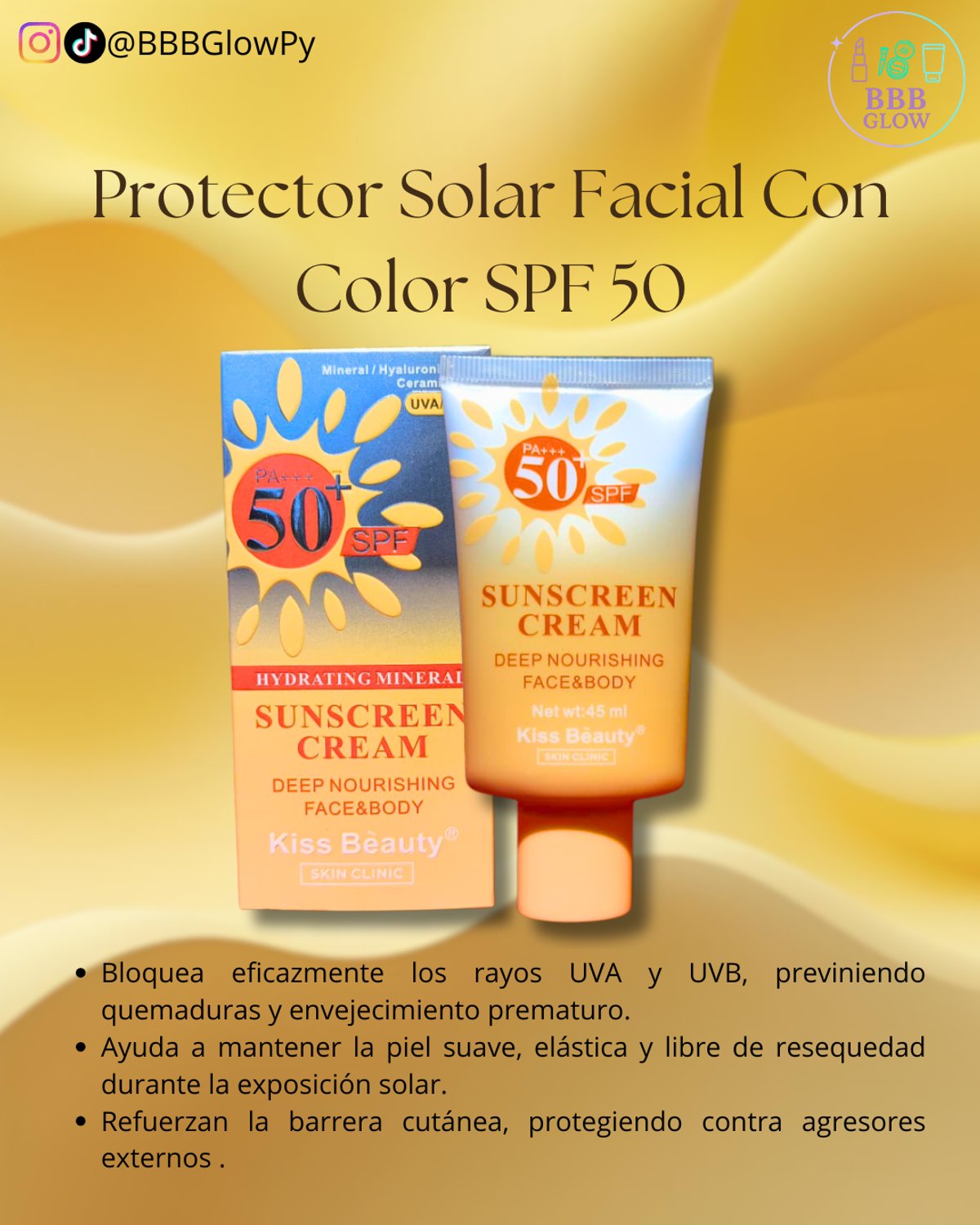 Protector Solar Facial Con Color SPF 50