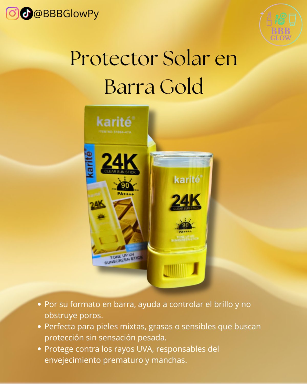 Protector Solar Facial En Barra Gold