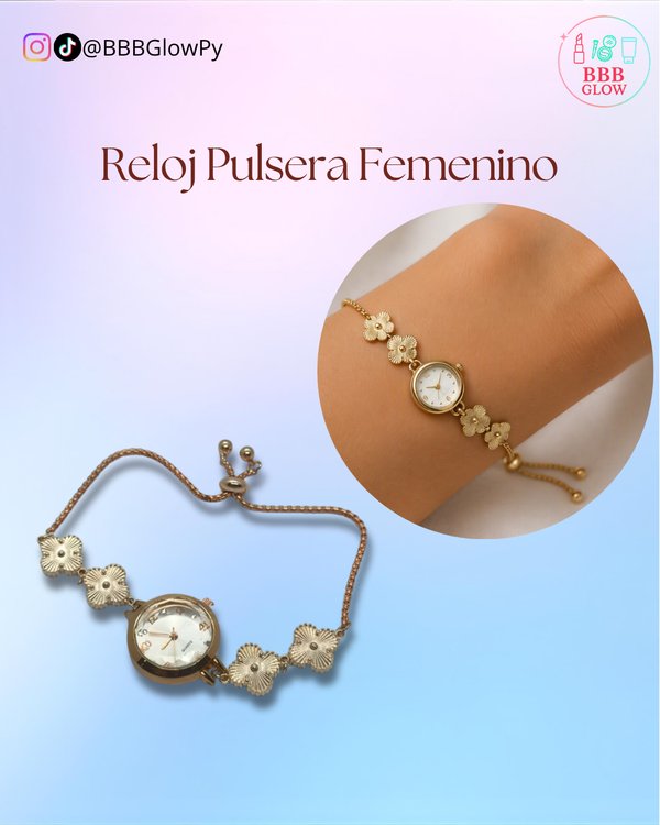 Reloj Van Cleef Dorado Con Blanco