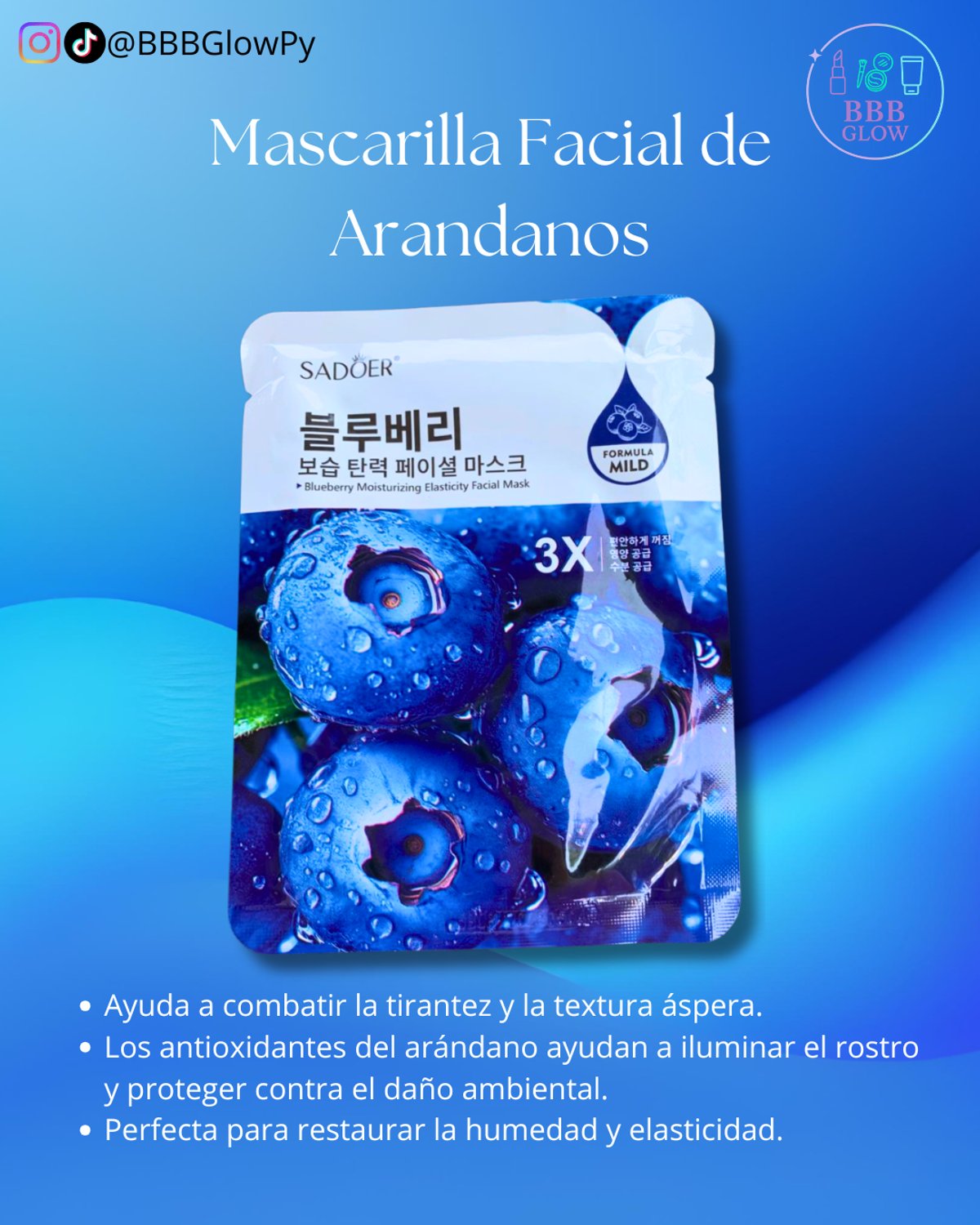 Mascarilla Facial De Blueberry