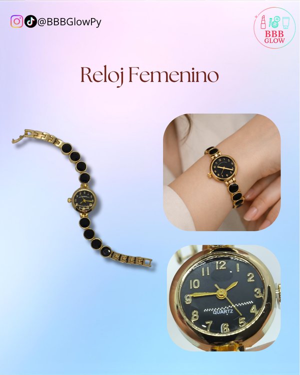 Reloj Cirulitos Dorado Con Negro