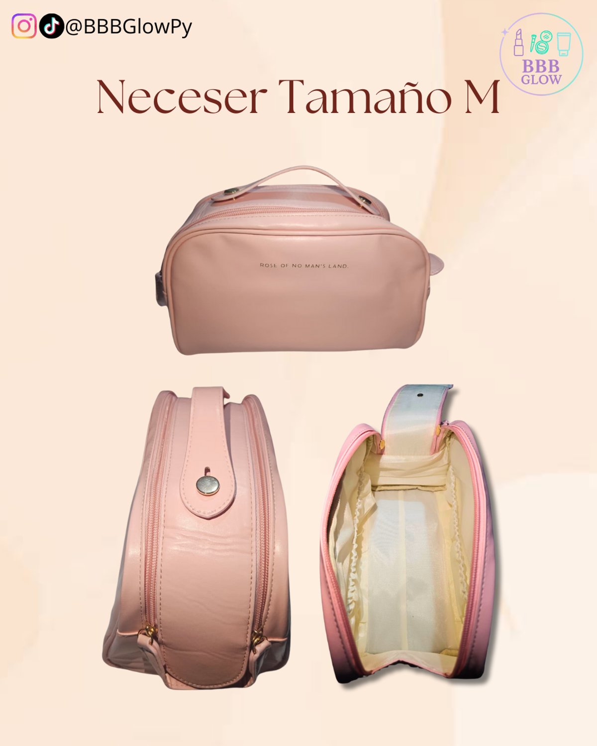 Necesser Mediano Rosa 25*15