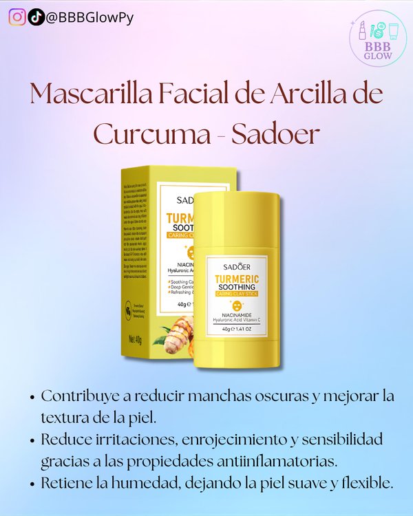 Mascarilla Facial De Arcilla De Curcuma