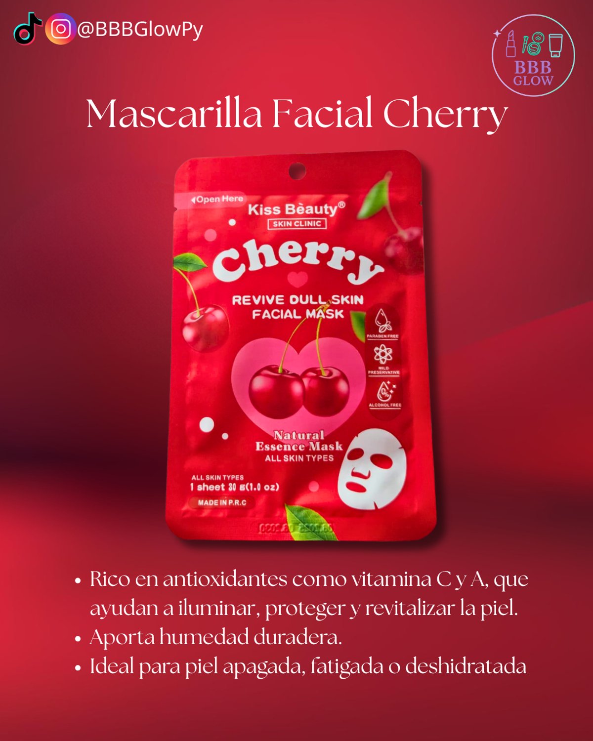 Mascarilla Facial Cherry