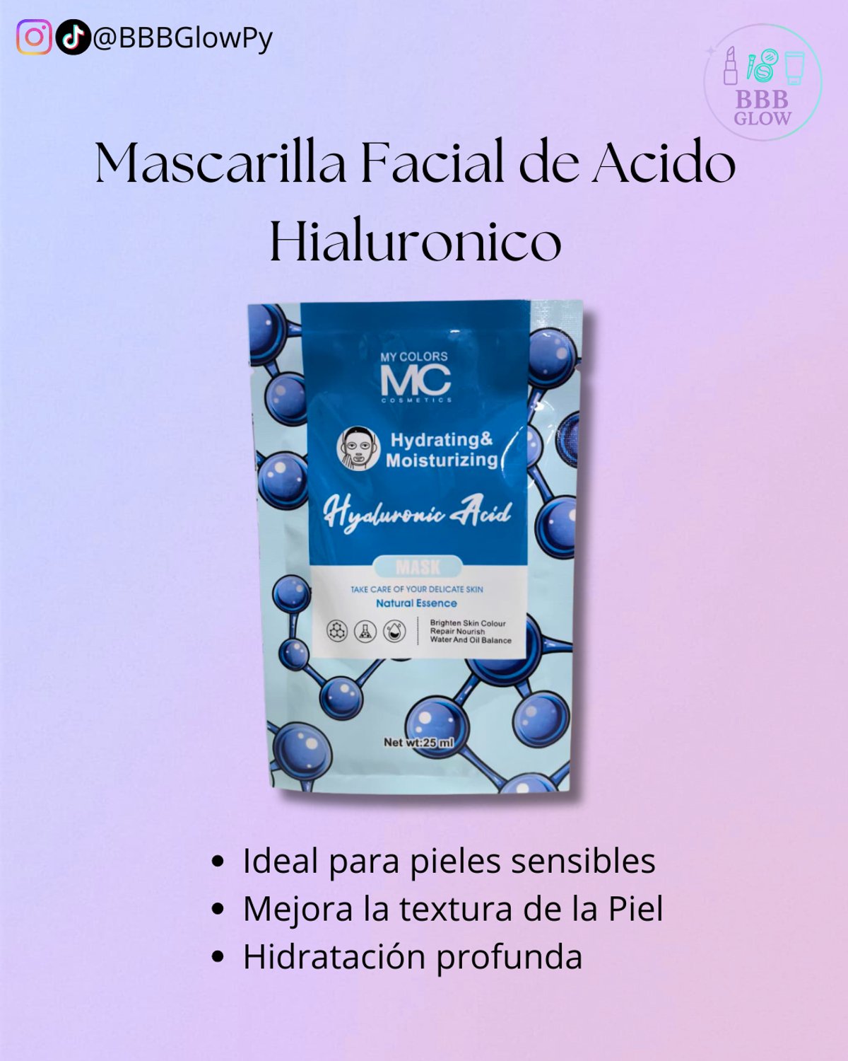 Mascarilla Facial De Acido Hialuronico