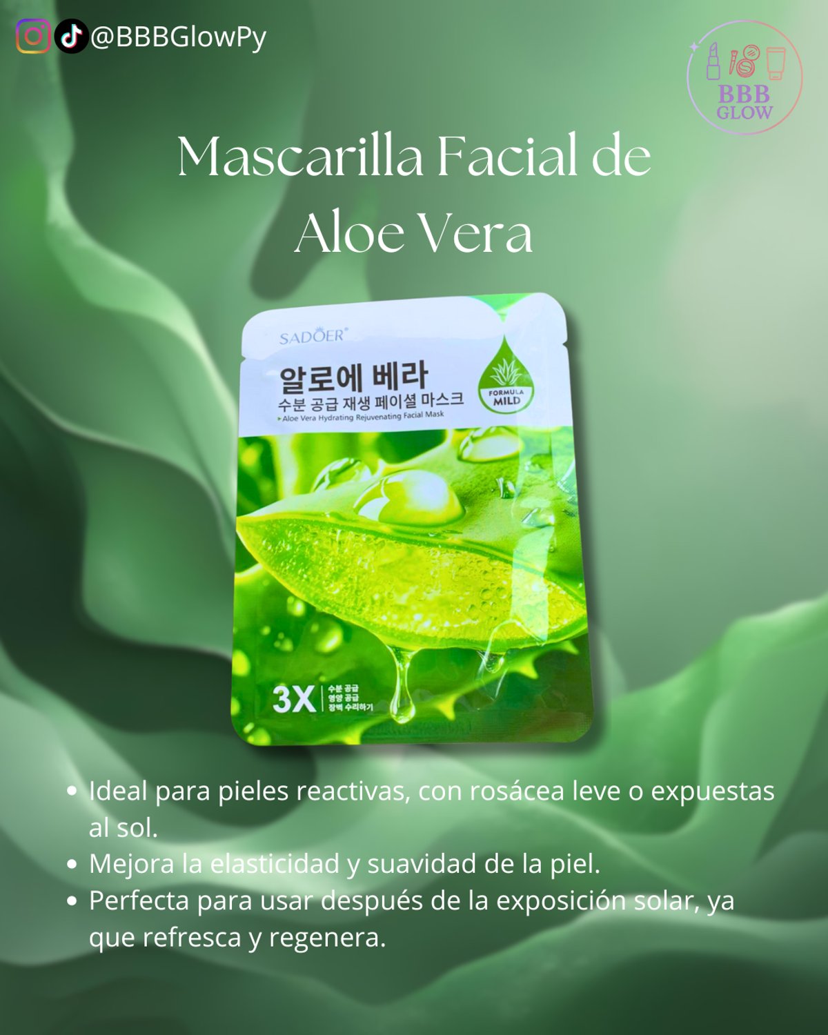 Mascarilla Facial Aloe Vera
