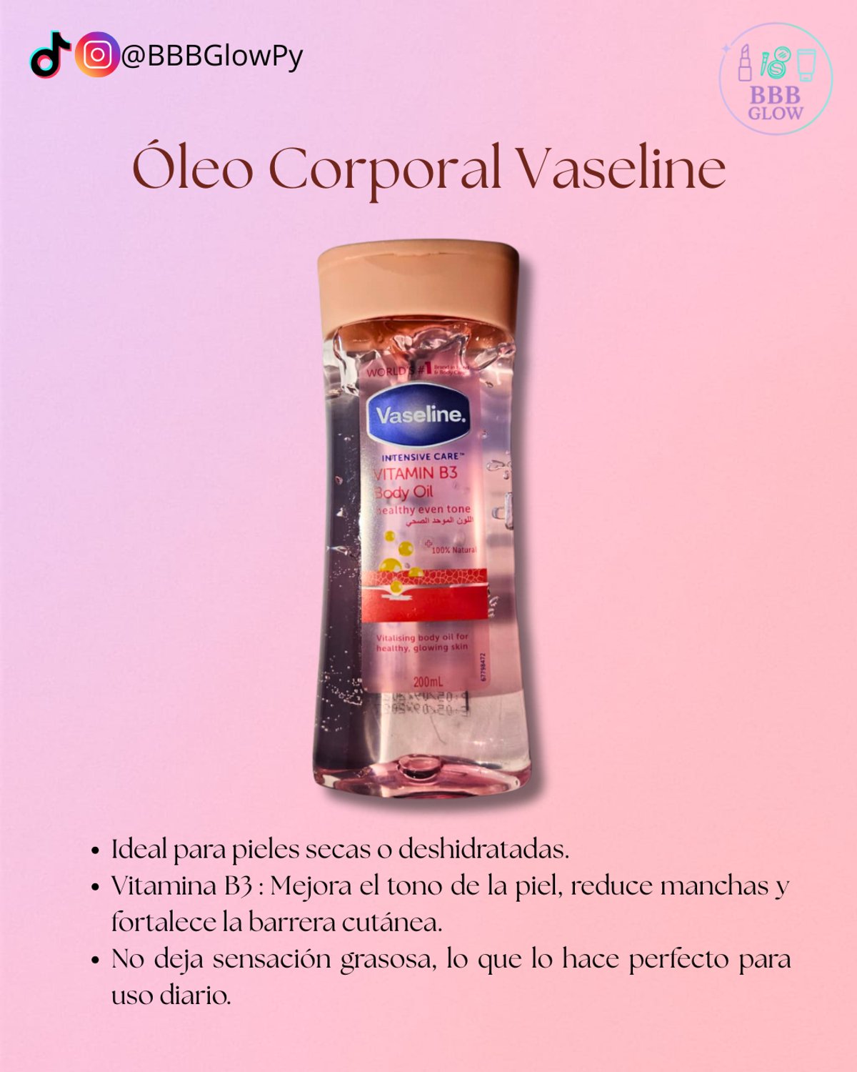 Aceite Corporal Con Vitamina B3