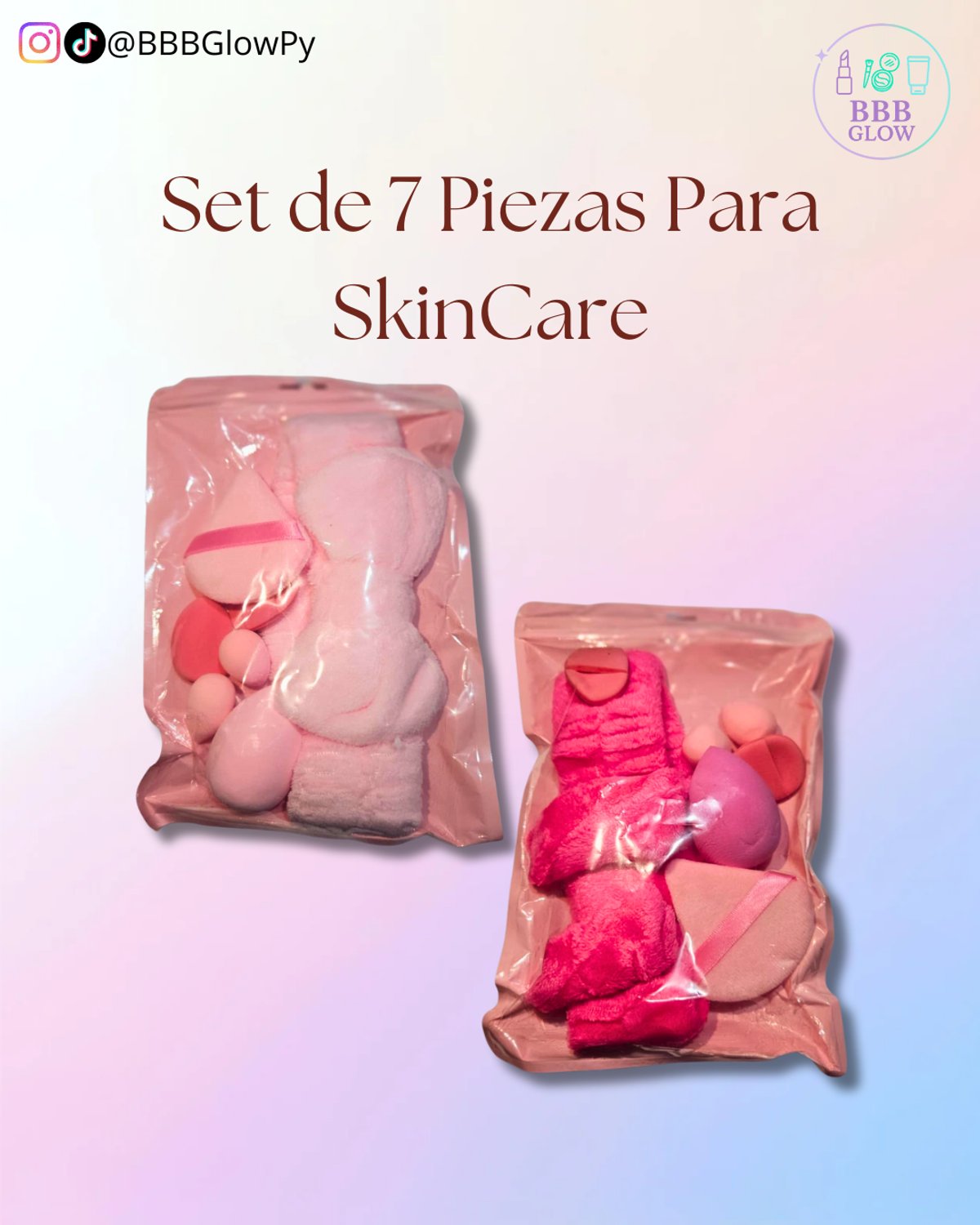 Kit De Vincha Con Esponjas 7 Un