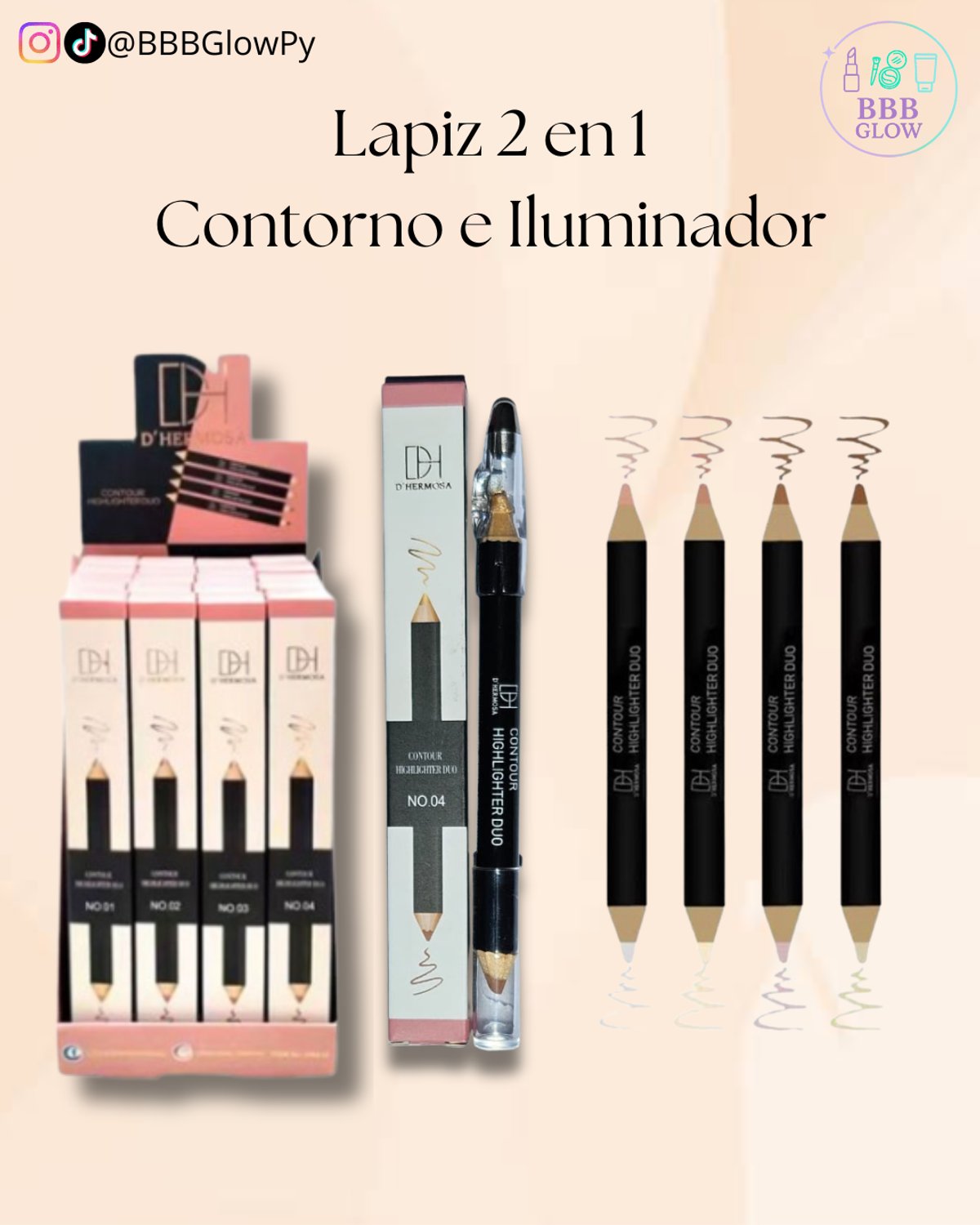 Lapiz Labial Duo Contorno E Iluminador