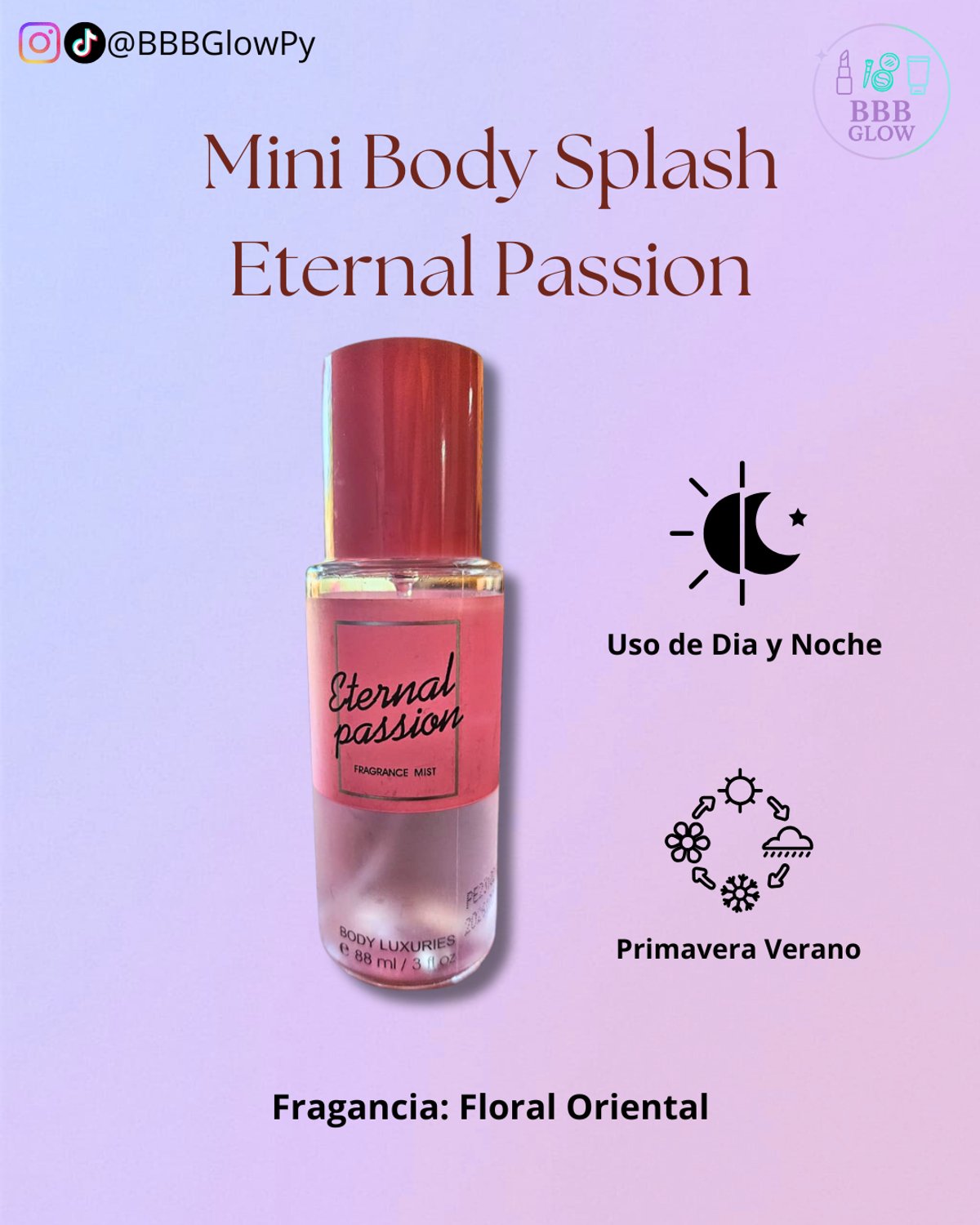 Body Splash Mini 88Ml Eternal Fashion