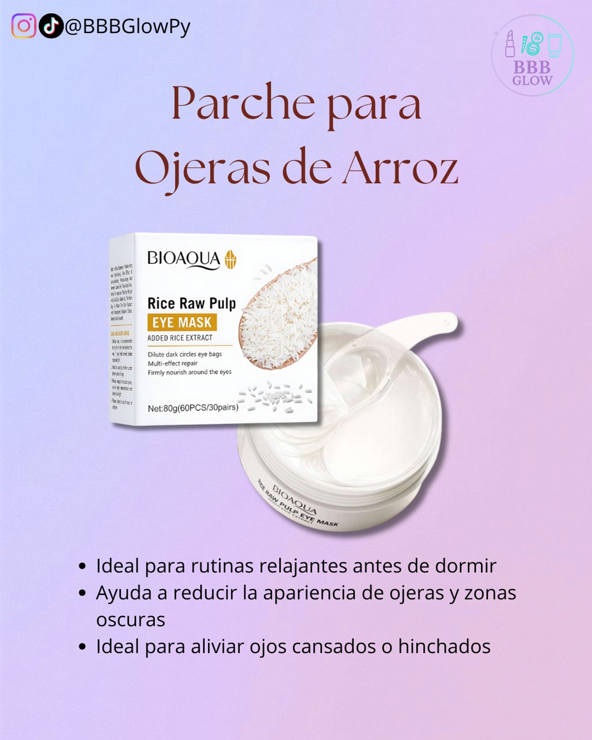 Parche Para Ojeras De Arroz