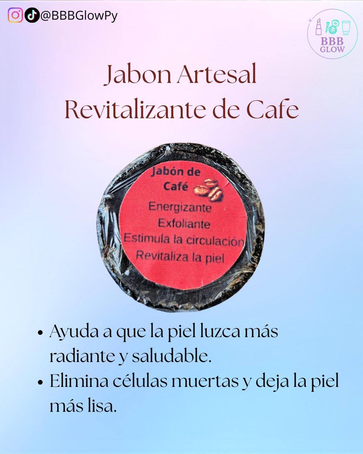 Jabon Natural De Revitalizador De Piel De Cafe