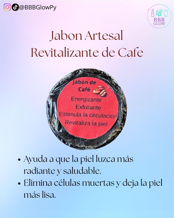 Jabon Natural De Revitalizador De Piel De Cafe