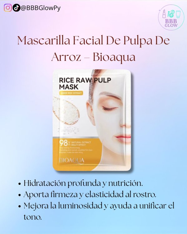 Mascarilla Facial De Arroz 98%