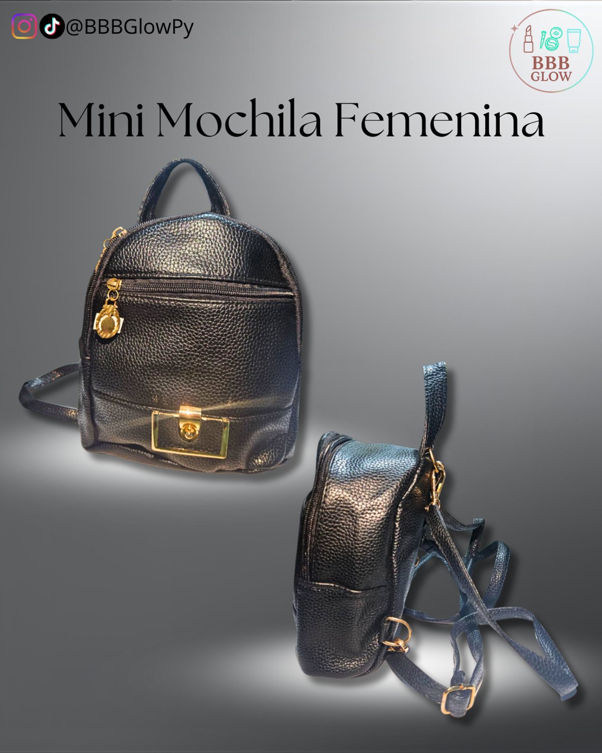 Mini Mochila Negra