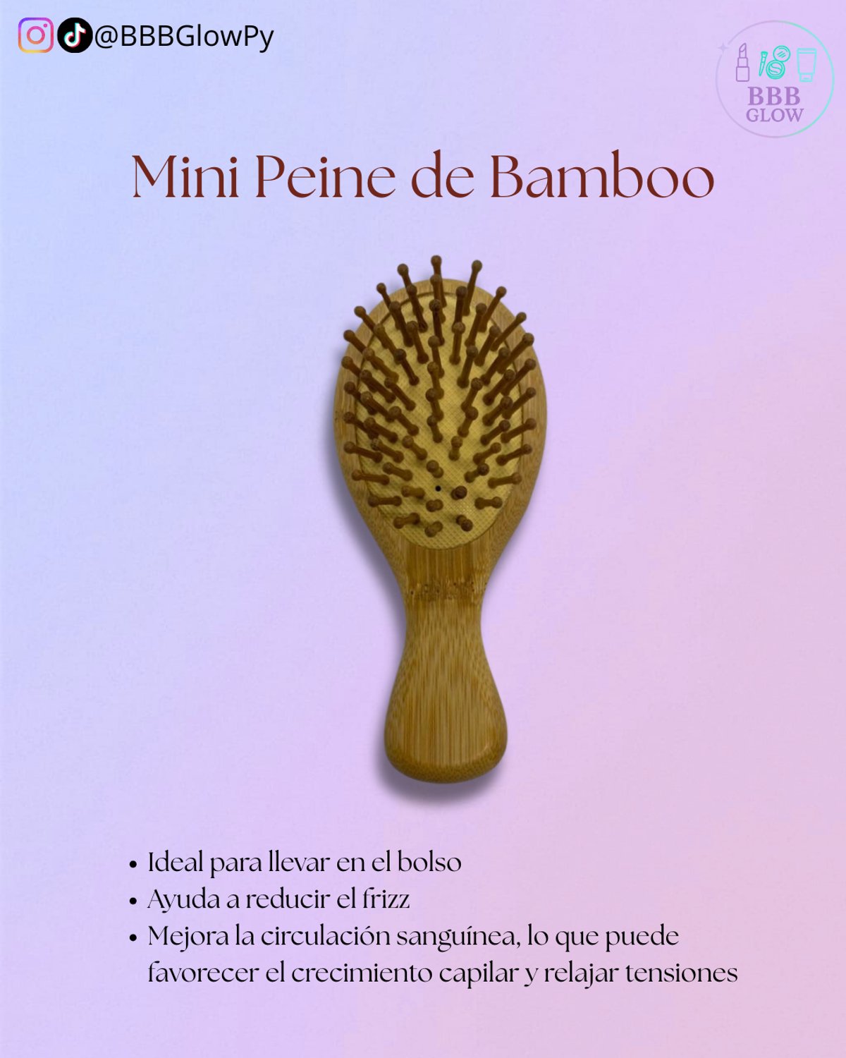 Mini Peine De Bambu 