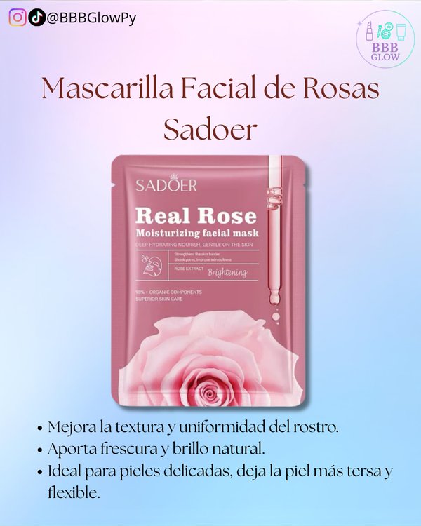 Mascarilla Facial Real Rosa