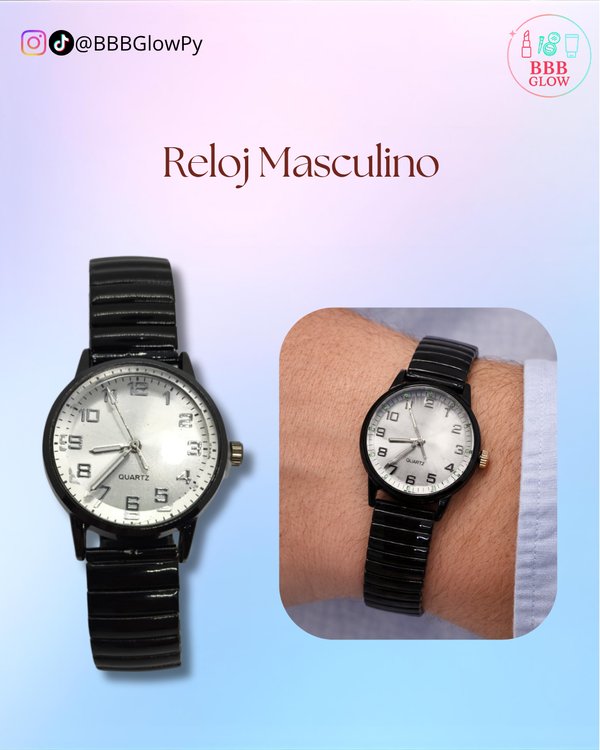 Reloj Engomado Diseño Redondo Color Negro Con Blanco