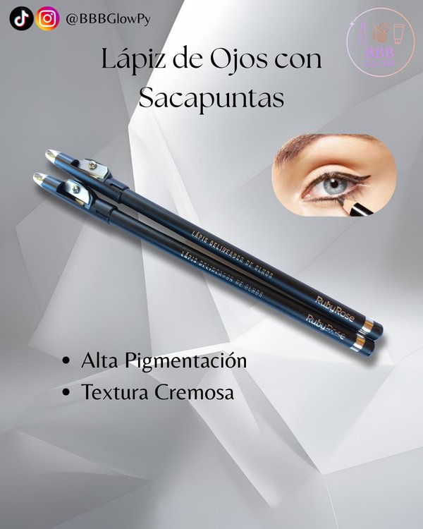 Lapiz de Ojos con Sacapuntas Ruby Rose