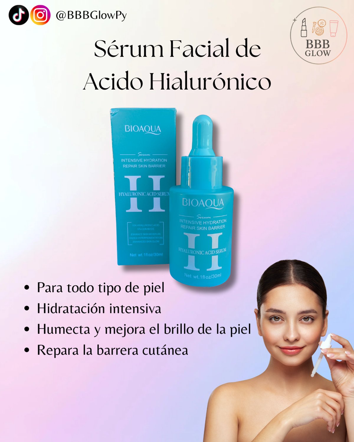 Serum Facial de Acido Hialuronico
