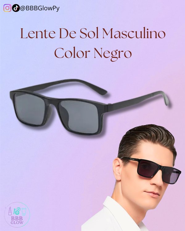 Lente De Sol Masculino Color Negro