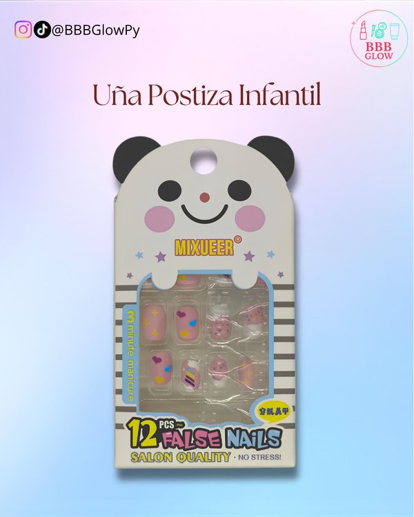 Uña Postiza Infnatil Color Lila