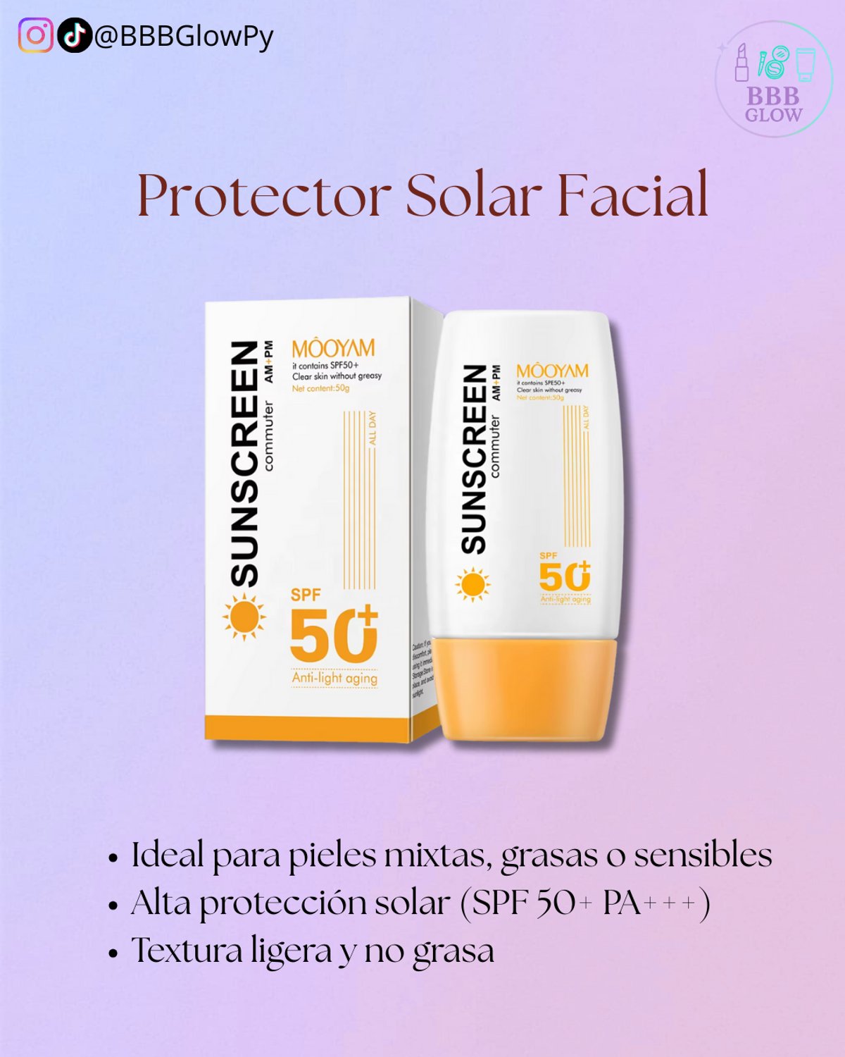 Protector Solar De 50 Spf - Mooyan