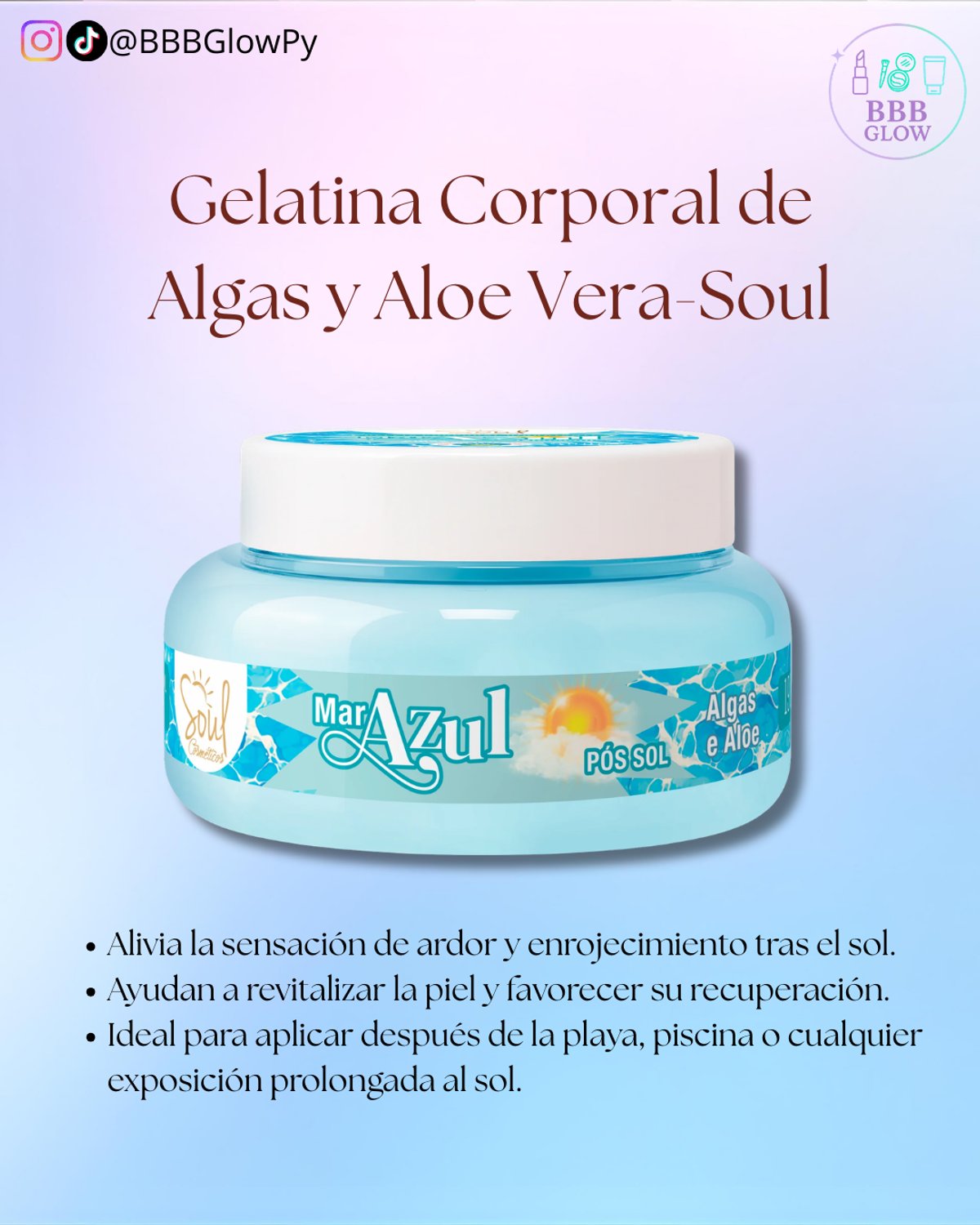 Gelatina Hidratante Corporal De Algas Y Aloe Post Solar