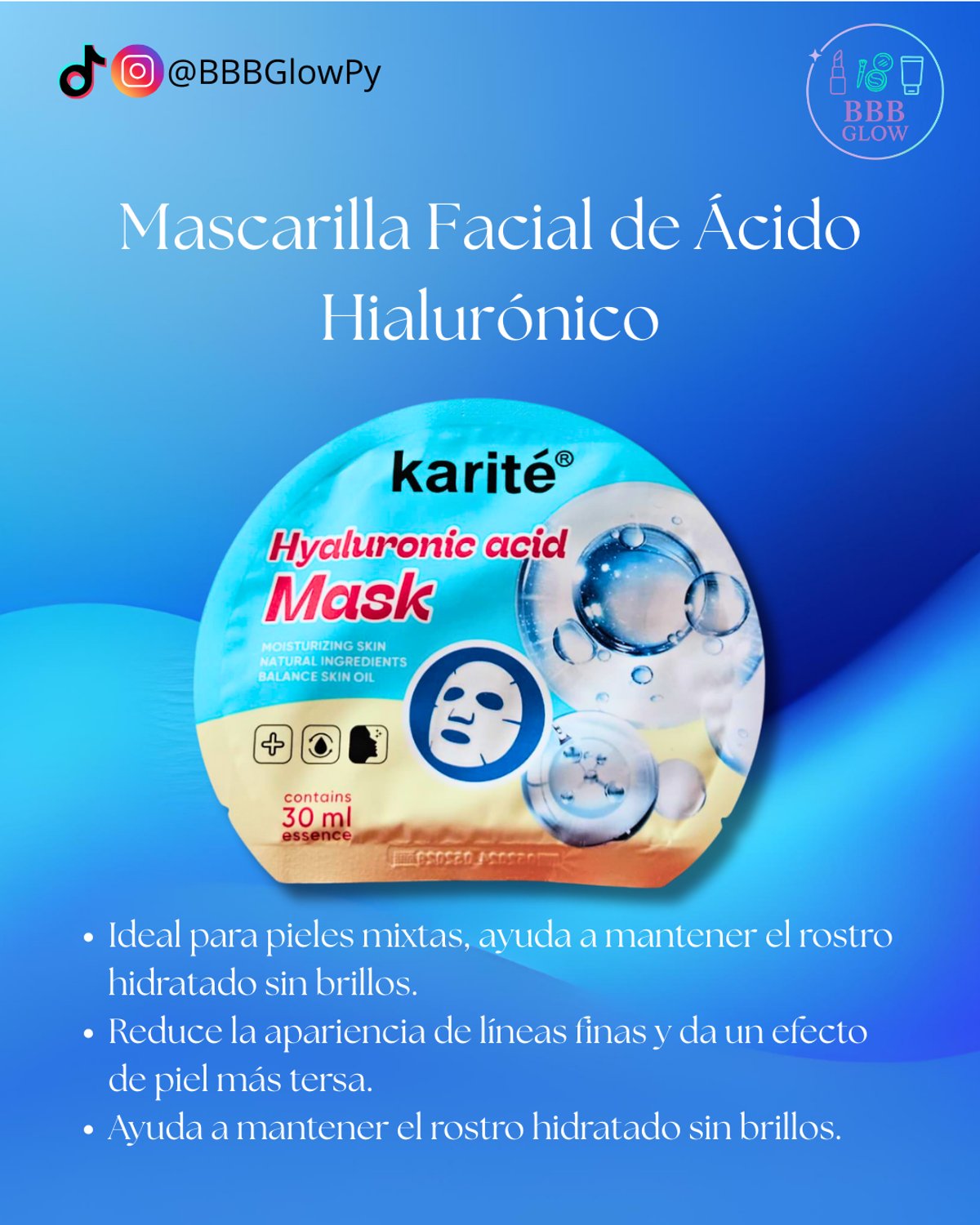 Mascarilla Facial De Acido Hialuronico