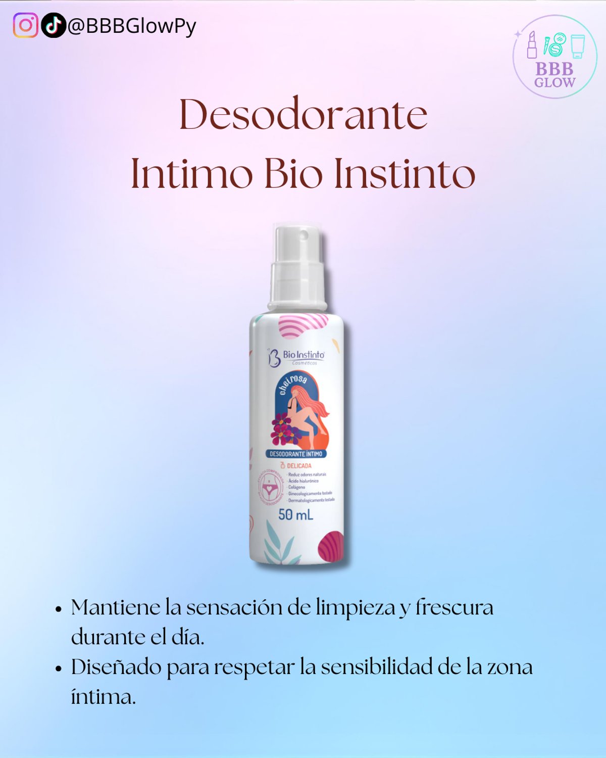 Desodorante Intimo Delicada Fragancia Floral Suave