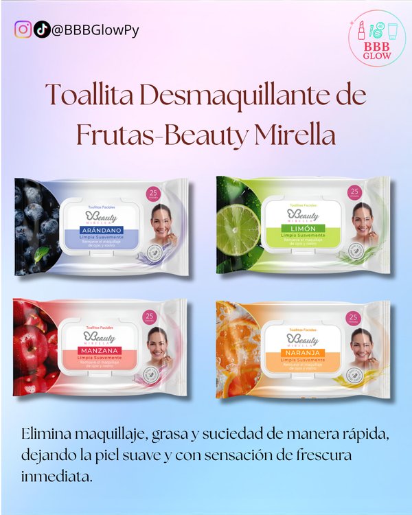 Toallita Removedor De Maquillaje 25 Unidades
