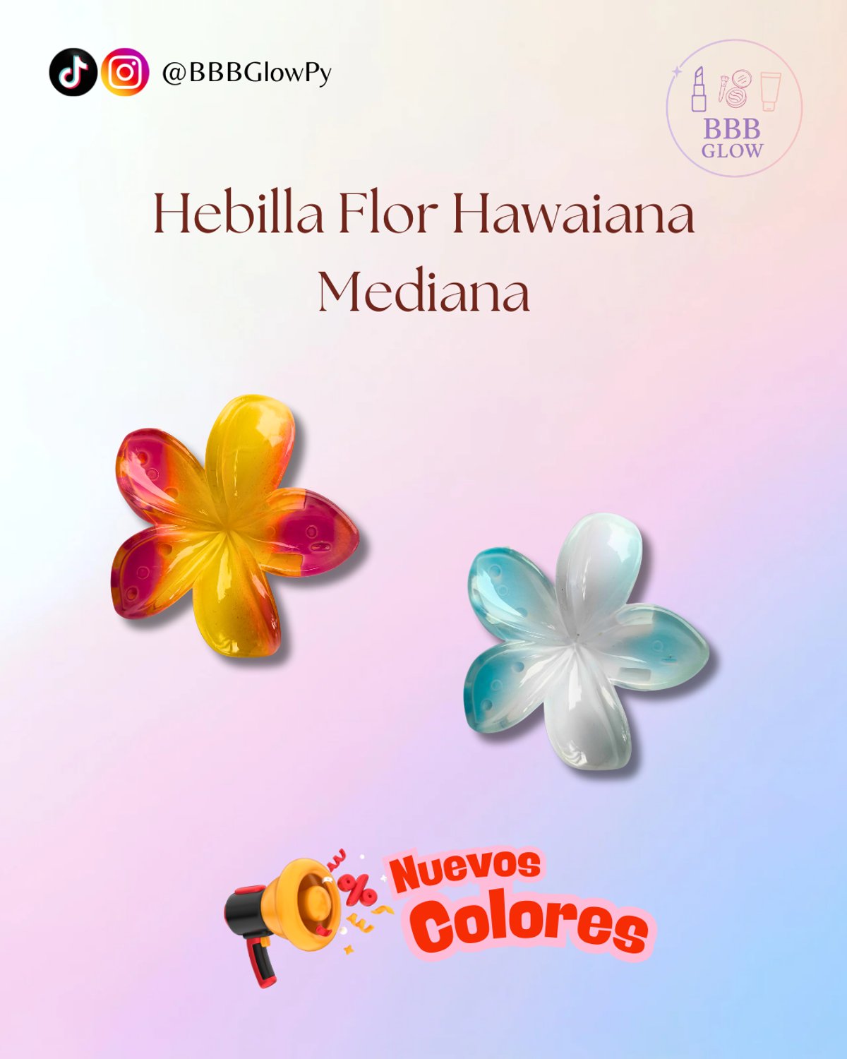Hebilla Flor Hawaiana  Mediana
