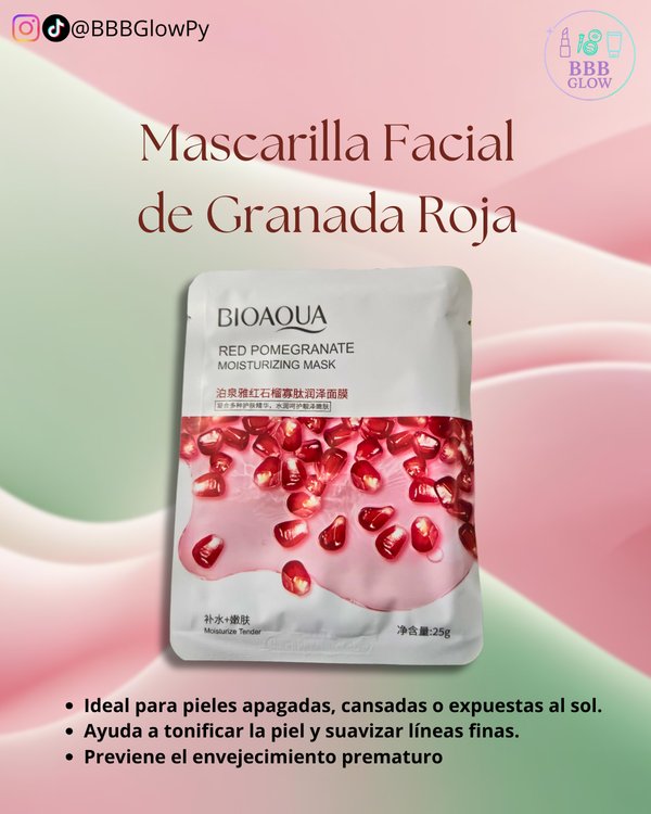 Mascarilla Facial Granada Roja