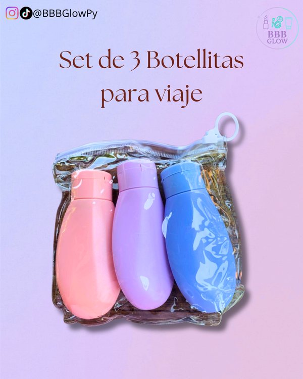 Set De 3 Botellitas Para Viaje