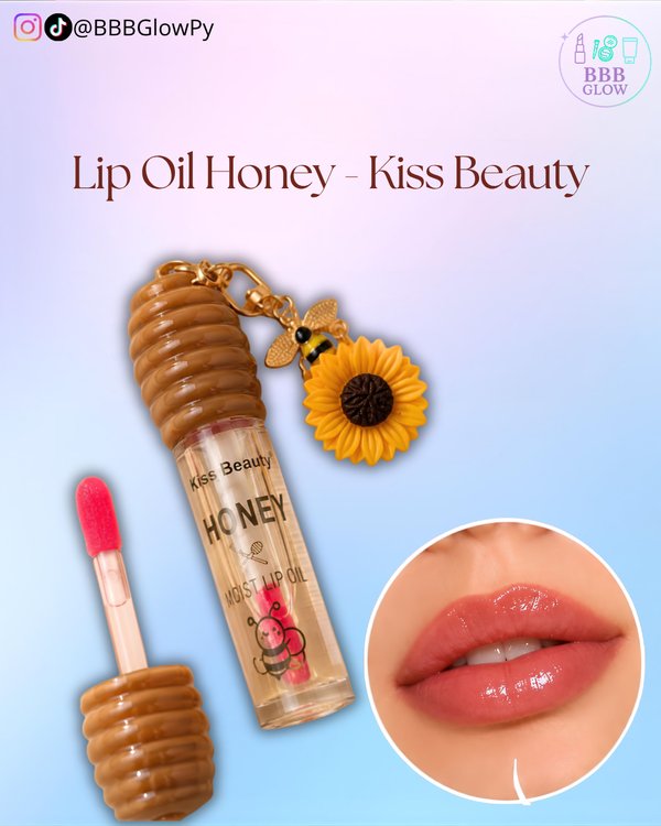 Lip Oil Honey Con Llavero De Girasol